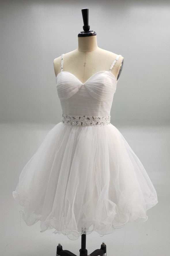 Organza Rosette Bubble Skirt Short Dress