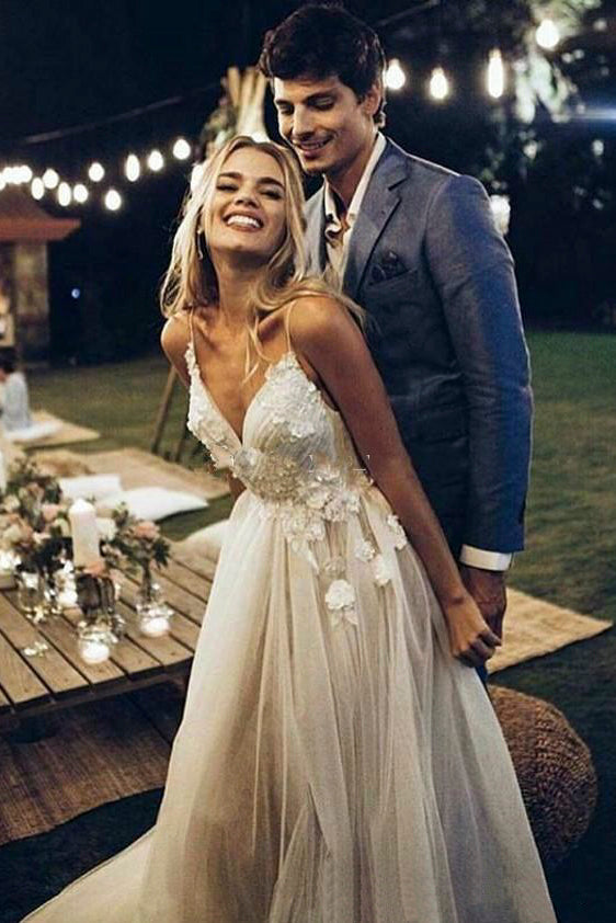 open lace back dress Elegant Off One Shoulder Wedding Dress with Tulle - Floral Applique Wedding Gown - Open Back Wedding Dress Plus Size