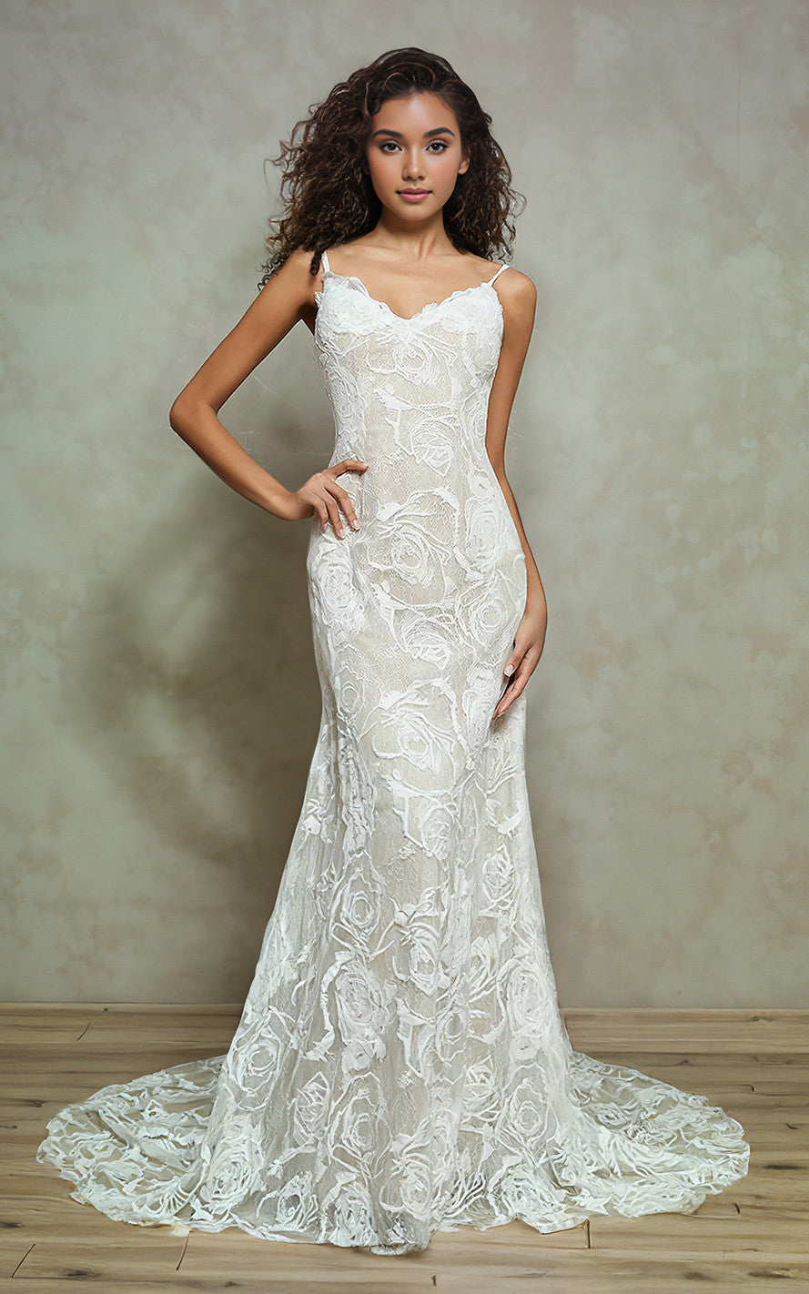 Ethereal Floral Mermaid Boho Rose Lace Wedding Dress Vintage Beach Spa DorrisDress Ethereal Floral Mermaid Boho Rose Lace Wedding Dress Vintage Beach Spa DorrisDress