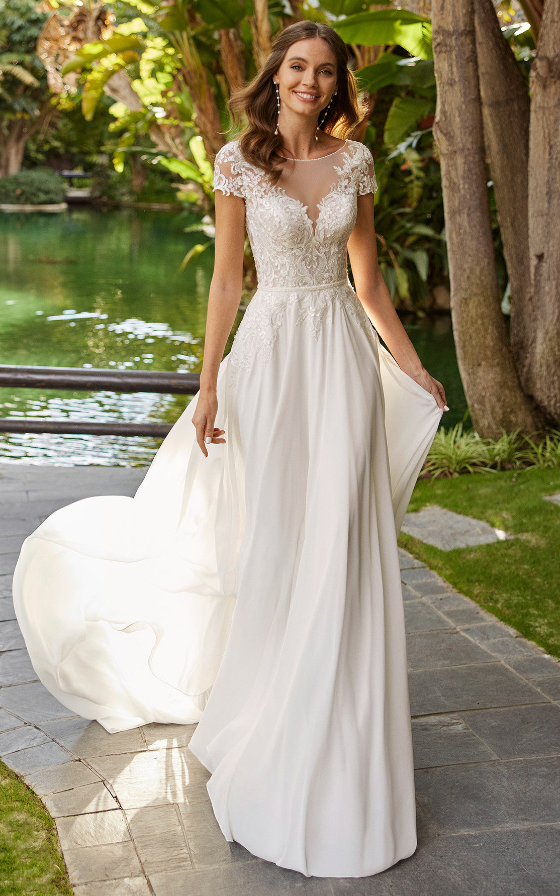 HOT Flowy Wedding Dress Plain White Flowy Dress Flowy Stylish