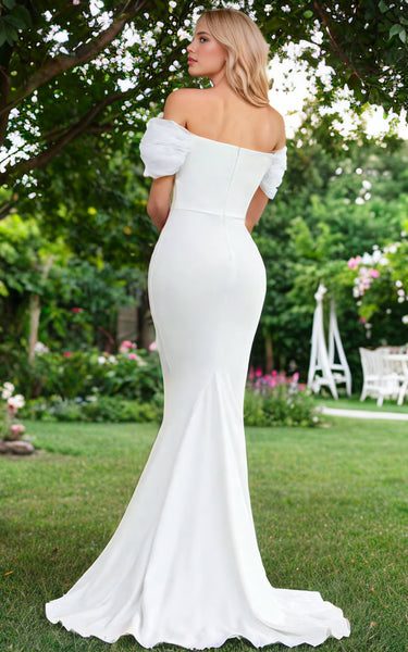 Modern Sexy Sweetheart Mermaid Off-the-Shoulder Dress for Wedding Solid Classic Noble Sweetheart Satin Bridal Gown