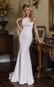 Modest Elegant Mermaid Fit and Flare Wedding Dress Modern Formal Sexy DorrisDress Modest Elegant Mermaid Fit and Flare Wedding Dress Modern Formal Sexy DorrisDress