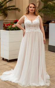 Sexy Vintage Plus Size A-Line Bohemian Lace Wedding Dress Romantic Elegant Flowy Beach Garden Sleeveless Beach Long Bridal Gown