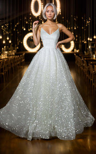 Sparkly Glitter Princess A-Line Spaghetti Straps Wedding Dress Sexy Et DorrisDress Sparkly Glitter Princess A-Line Spaghetti Straps Wedding Dress Sexy Et DorrisDress