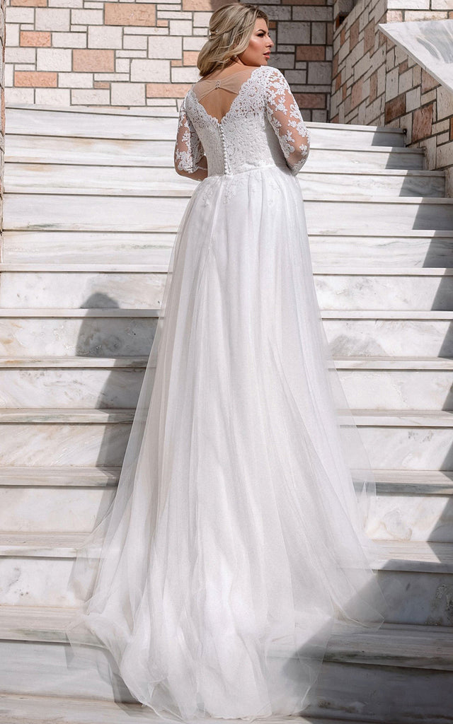 Western Sexy Plus Size A-Line Boho Lace Wedding Dress with Sleeves Mod DorrisDress Western Sexy Plus Size A-Line Boho Lace Wedding Dress with Sleeves Mod DorrisDress