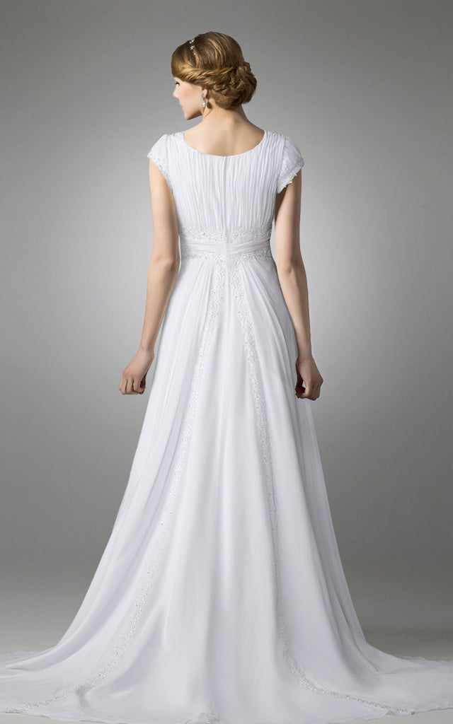 short empire wedding dress Tea Length Empire Waist Short Wedding Dress Empire Waist Short Wedding Dress Top