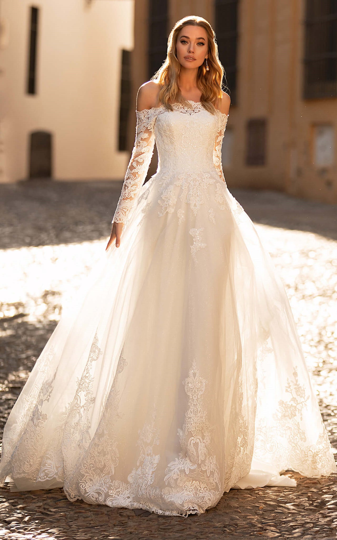 a line court train wedding dress A-Line Court Train Lace Wedding Dress Pleating COCOMELODY CW3597, 45 Days / As Picture:Ivory/Nude / US0-UK2-EUR30