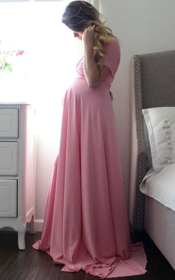 Jersey Full Wrap Convertible Maternity Dress