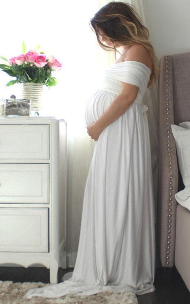 Maternity Gown Long Infinity Maternity The Wrap Babydoll Dress-106495