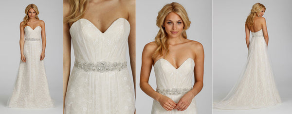 Magnificent Sweetheart Neckline Lace Dress With Beaded Embellished Waist