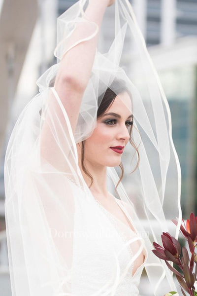 New Arrival Super Fairy Wedding Veils Simple Multi-Layer Wedding Travel Veil Short