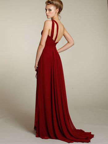 sachin and babi light blue dress Elegant A-line Long Fuchsia Strapless Chiffon Prom Dress with Slit
