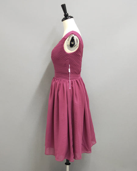 Sleeveless A-line Chiffon Dress With Pleats-z310387
