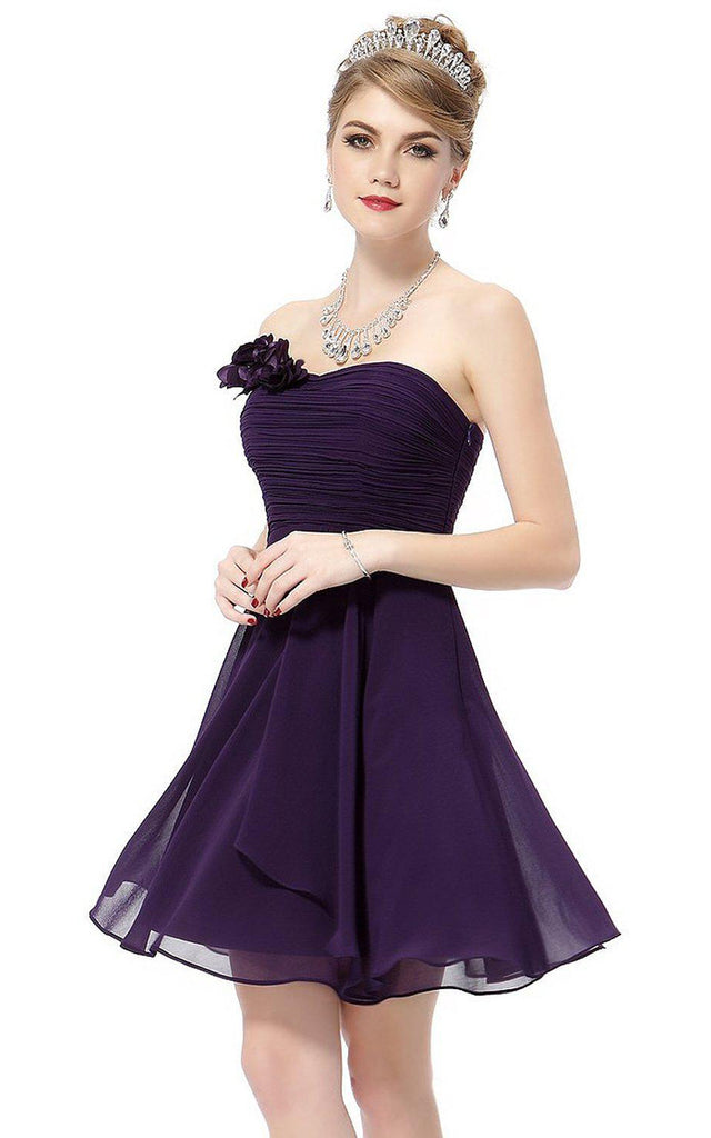 intermix floral chiffon strapless mini dress Denby Strapless Mini Dress