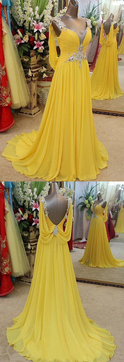 A-Line/Princess Straps Sleeveless Applique Beading Long Chiffon Dresses main image 0