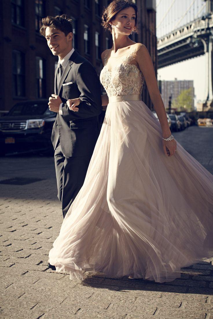 Simple A-Line Tulle Prom Dresses Appliques Floor Length Evening Dresses-319516