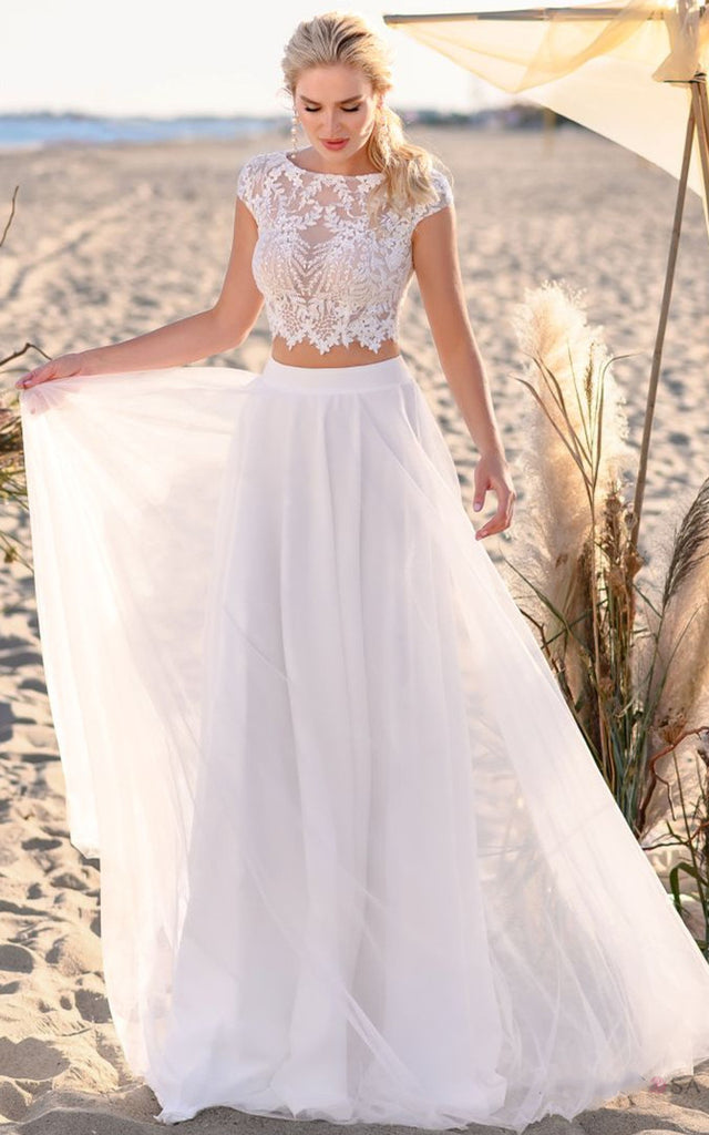 bohemian two piece dress JANET 2 Piece Wedding Dress