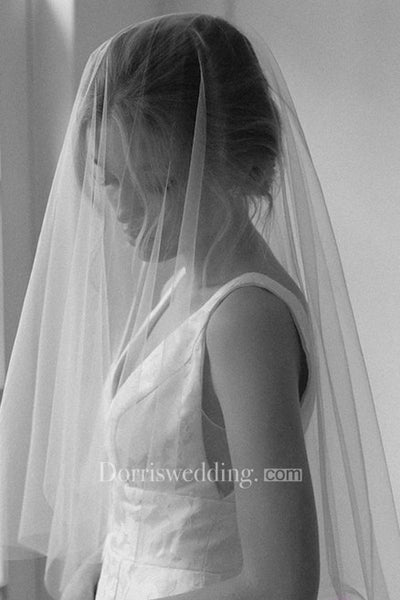 New Bride Veil Short Simple Wedding Veil Headdress For Female Soft