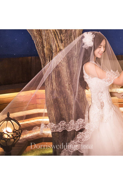 Bridal Veil With Lace For Wedding Super Fairy New Wedding Veil Headdress Korean Style Long Veil