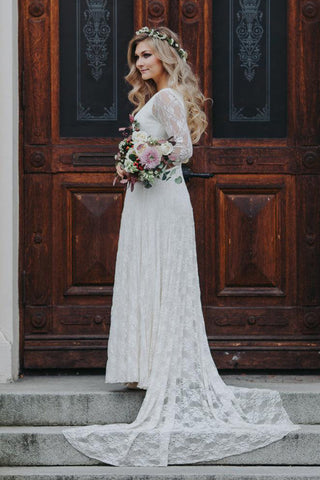 Chiffon Jersey Satin Sash Ribbon Lace Wedding Dress