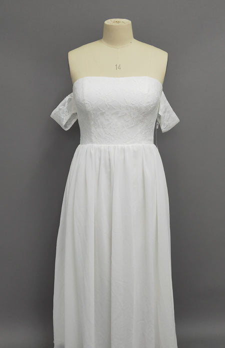 Wedding Lace And Chiffon Babydoll Wedding Gown Bohemian Dress-z711371