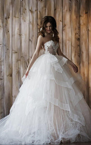 Wedding 2 In 1 Ball Gown Short Wedding Dress-711730