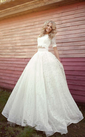 Vintage High Neck Wedding Dress DorrisDress Vintage High Neck Wedding Dress DorrisDress