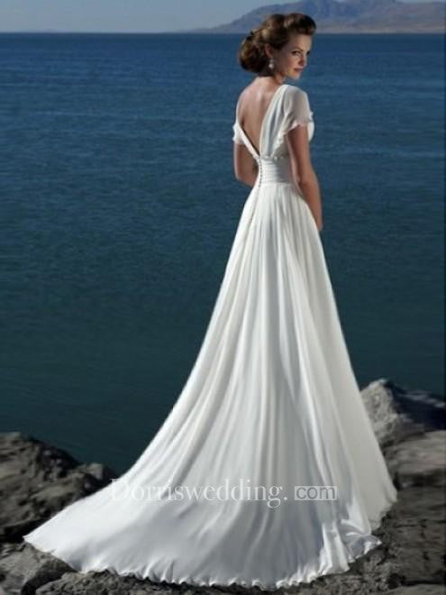 short beach wedding dresses 2012 Short Wedding Dresses,Beach Wedding Dress,Wedding Dress with Straps,Summer Bridal Dress,WD00149, US14W / Pink