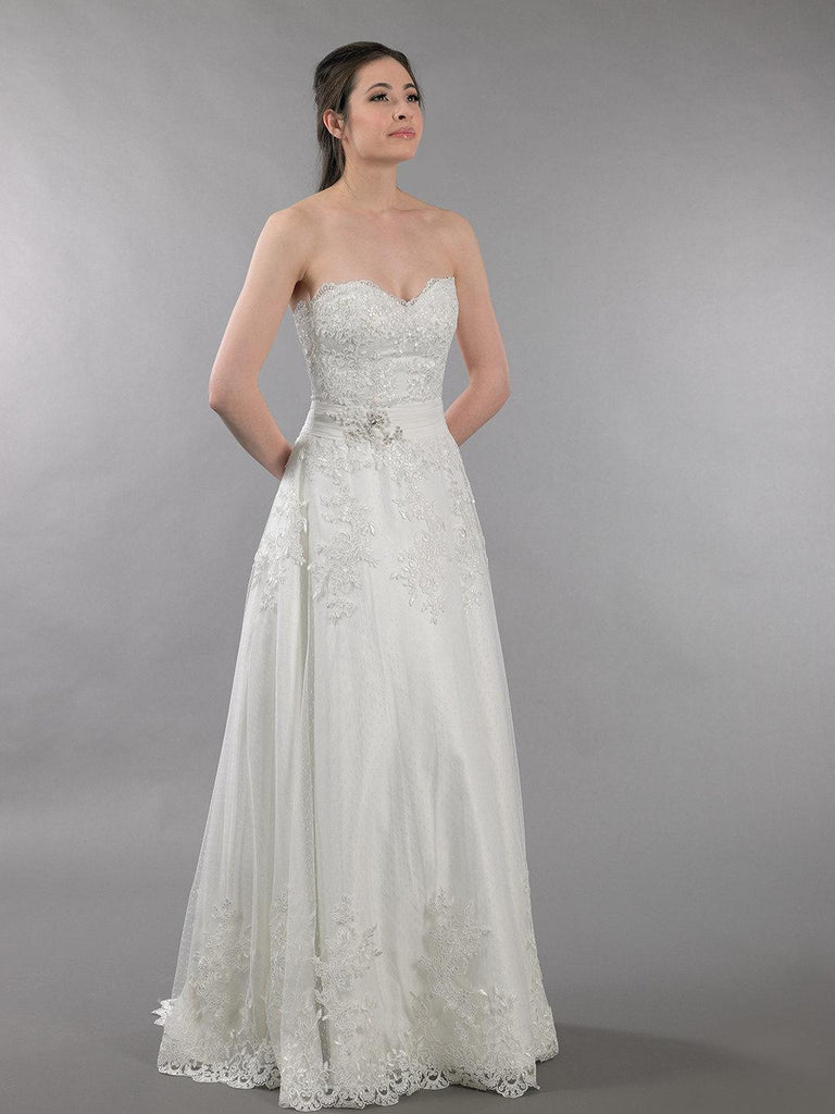 Lace Wedding Dress With Off Shoulder Bolero Alencon Lace-ET_711583 DorrisDress Lace Wedding Dress With Off Shoulder Bolero Alencon Lace-ET_711583 DorrisDress