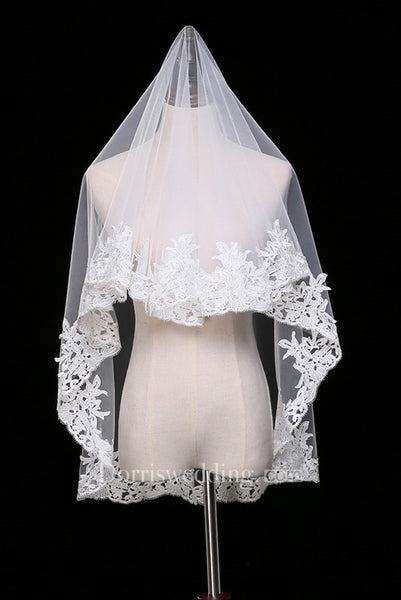 New Wedding Bridal Short Veil Paragraph Lace Simple Veil