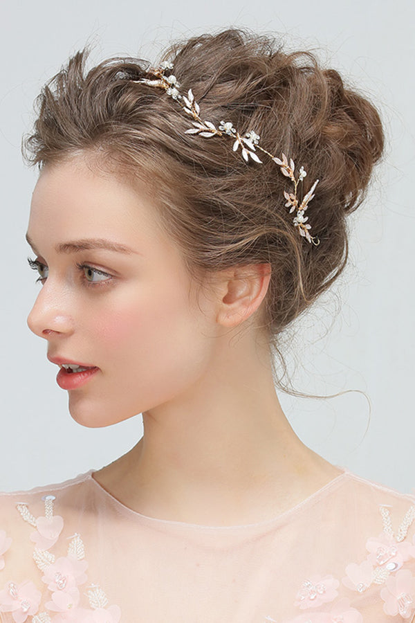 Golden Flower Headband Hairpin Hair Kit-860320