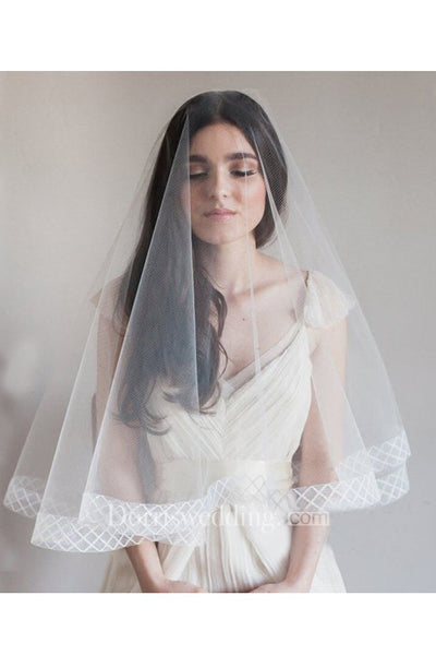New Simple Short Korean Style Cover Tulle High-End Wild Veil 