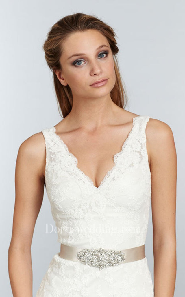 lace dress with ribbon belt Coast Women's Lace Midi Dress With Bow Belt