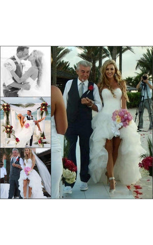 Sweetheart High-low Organza Dress With Ruffles-BU_708708