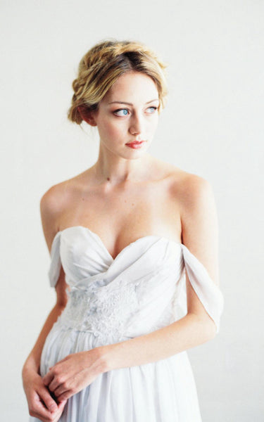 Sexy and Romantic Sweetheart Long A-Line Chiffon Wedding Dress-ET_711056