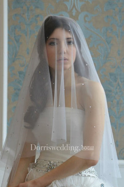 New Western Style Simple Hand-made Bridal Veil