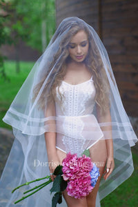 New Double-Layer Stretch Net Bridal Veil Simple Travel Photography Wedding Bridal Veil