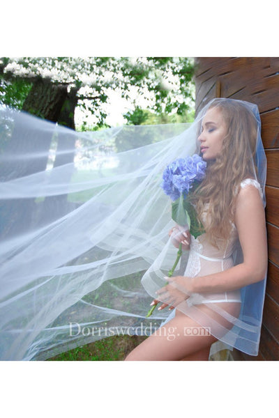 New Double-Layer Stretch Net Bridal Veil Simple Travel Photography Wedding Bridal Veil