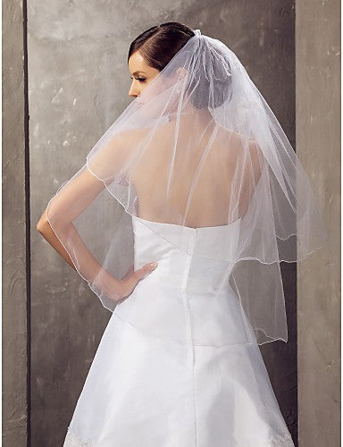 Elegant Tulle Two-tier Elbow Wedding Veil
