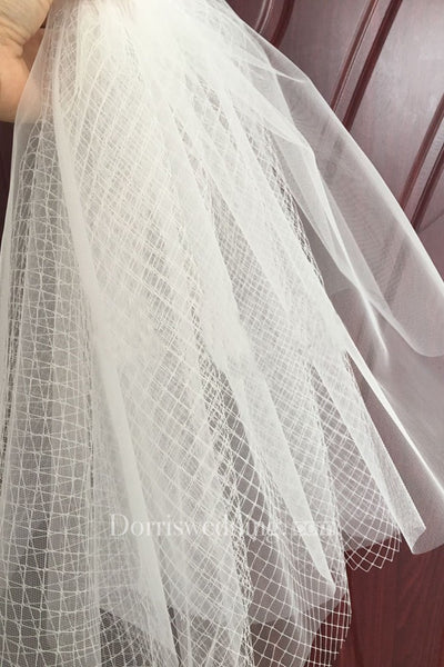 New Simple Style Multi-Layer Short Bridal Veil For Travel Simple Wedding Accessories
