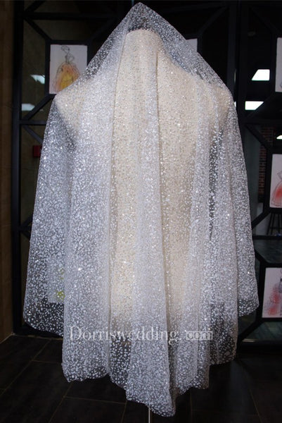 Simple Travel Bridal Wedding Veil 2018 Bright Flashing Headdress Super Fairy Wedding Dress Bride Wedding Luxury Headdress