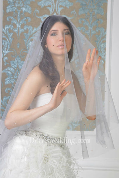 New Western Style Simple Hand-made Bridal Veil