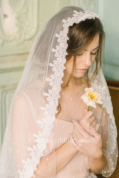 New Retro Chemical lace Bride Wedding Veil Photography Modeling Accessories Soft Yarn Simple