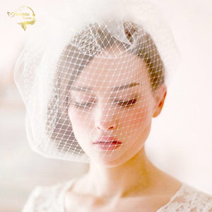 White Black Tulle Cap Bird Cage Wedding Accessories Veil Bridal Birdcage Wedding Veils Short Bridal Accesories Hot Sale BC0001