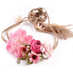 Women Girl Boho Flower Floral Hairband Headband Wreath Party Bride Wedding Beach