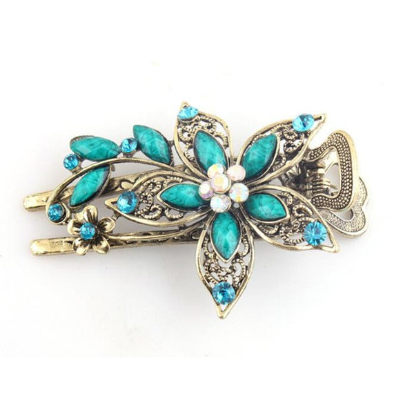 Vintage Jewelry Crystal Hair Clips Hairpins For Hair Clip Tools Blue