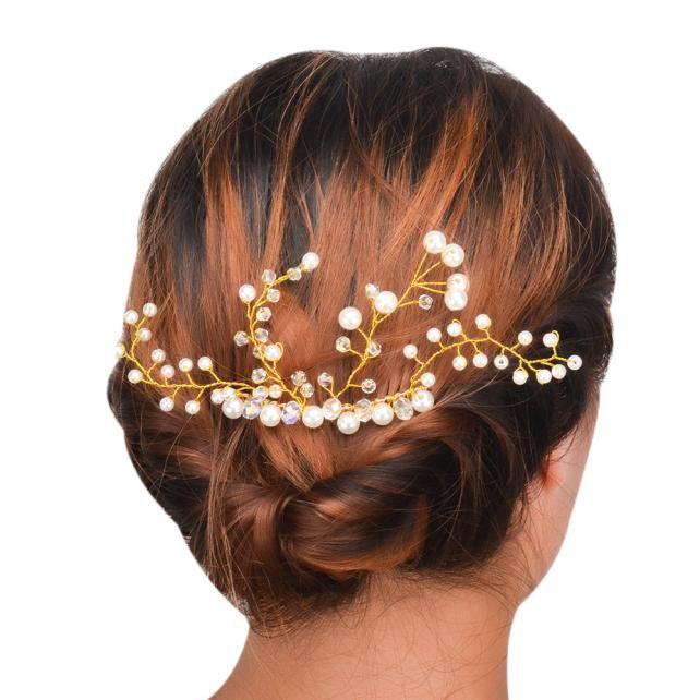 Fashion Women Pearl Flower Barrette Hairpin Hair Clip Headband