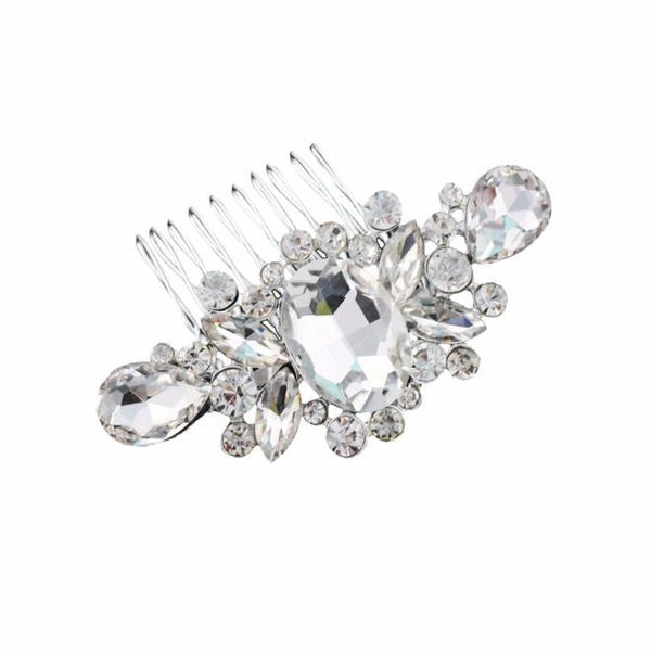 Bridal Wedding Diamond Pearl Hairpin Hair Clip Comb Jewelry
