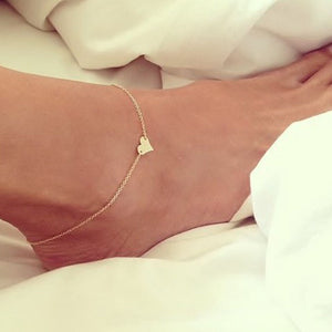 Simple Heart Ankle Bracelet Beach Foot Sandal Jewelry