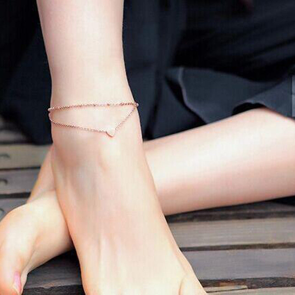 Gold Plated Ankle Chain Anklet Bracelet Foot Jewelry Sandal Beach